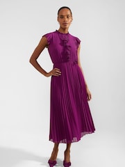 Hobbs Purple Petite Petite Addison Dress - Image 1 of 4