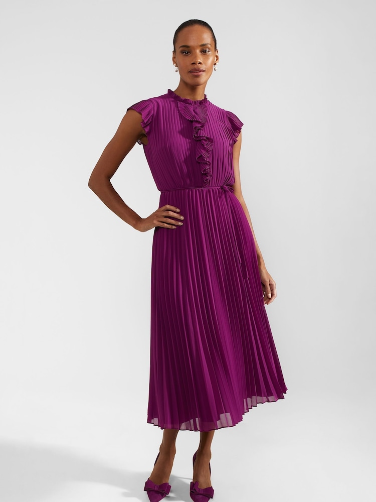 Hobbs Purple Petite Petite Addison Dress - Image 1 of 4
