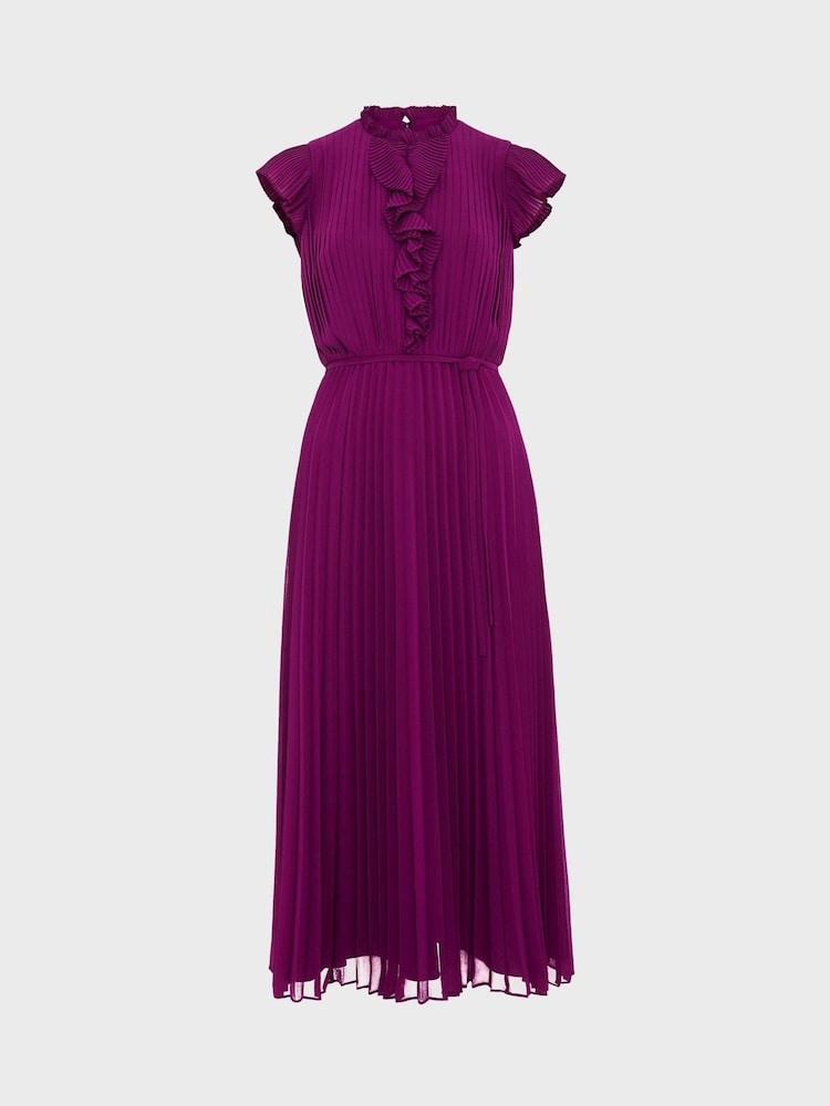 Hobbs Purple Petite Petite Addison Dress - Image 4 of 4