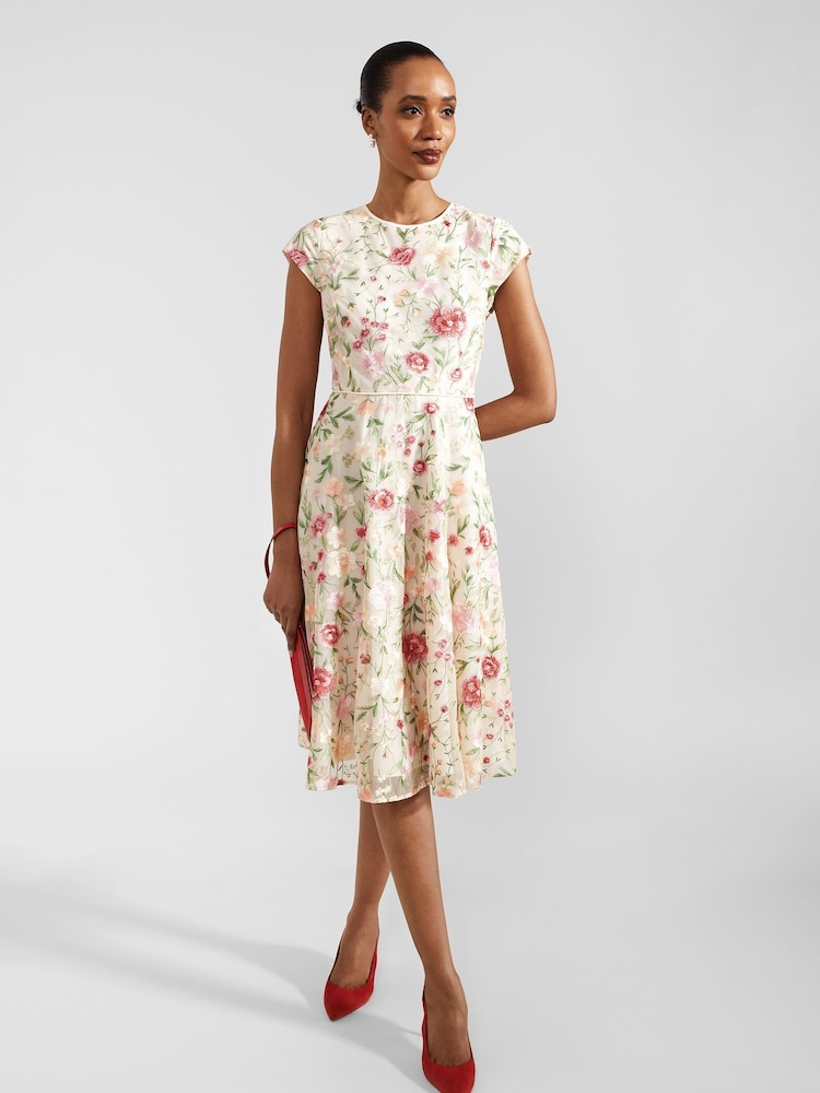 Hobbs White Tia Dress - Image 1 of 4 Hobbs White Tia Dress - Image 1 of 4