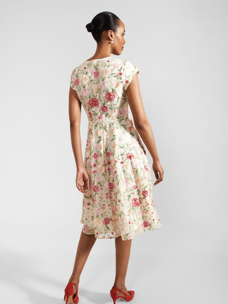 Hobbs White Tia Dress - Image 2 of 4 Hobbs White Tia Dress - Image 2 of 4
