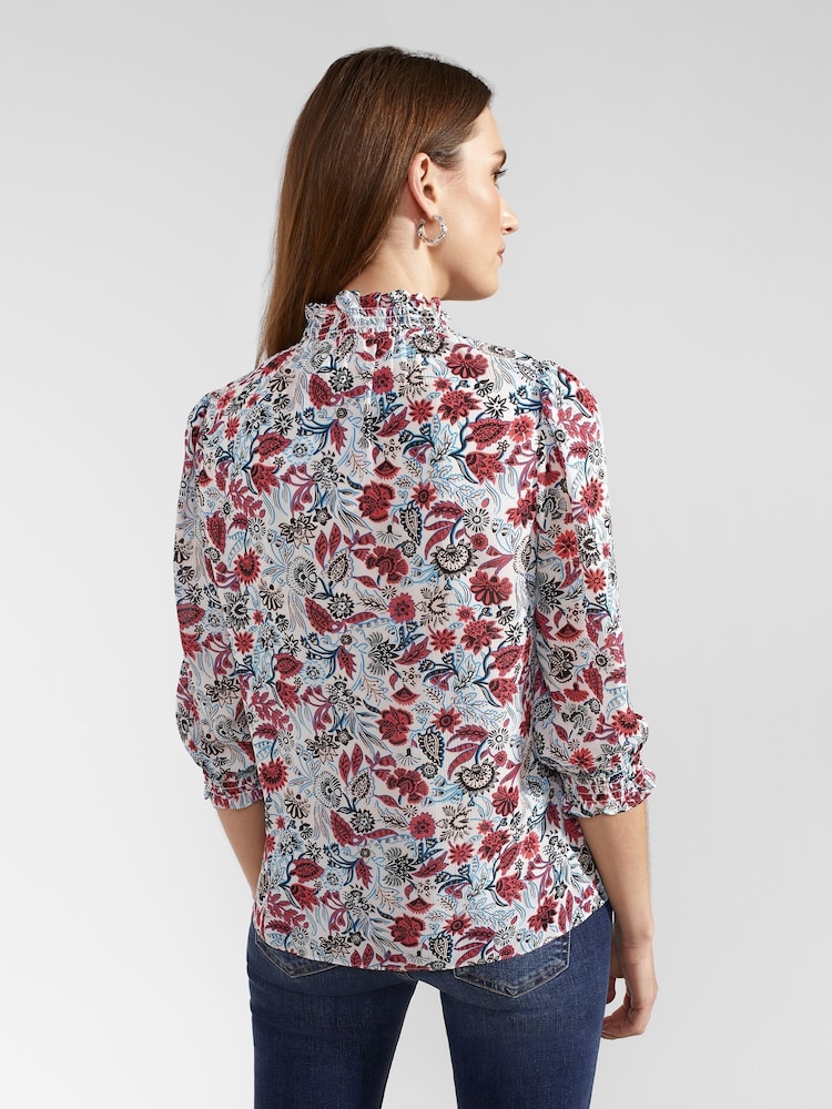 Hobbs White Giovanna Blouse - Image 2 of 4 Hobbs White Giovanna Blouse - Image 2 of 4