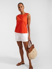 Hobbs Red Maddy Tank 100% Cottton Top - Image 3 of 4