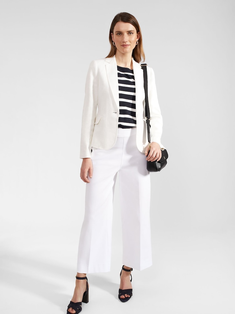 Hobbs White Petite Petite Simone Crop Trousers - Image 2 of 4