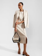 Hobbs Brown Roberta Linen Dress - Image 5 of 6