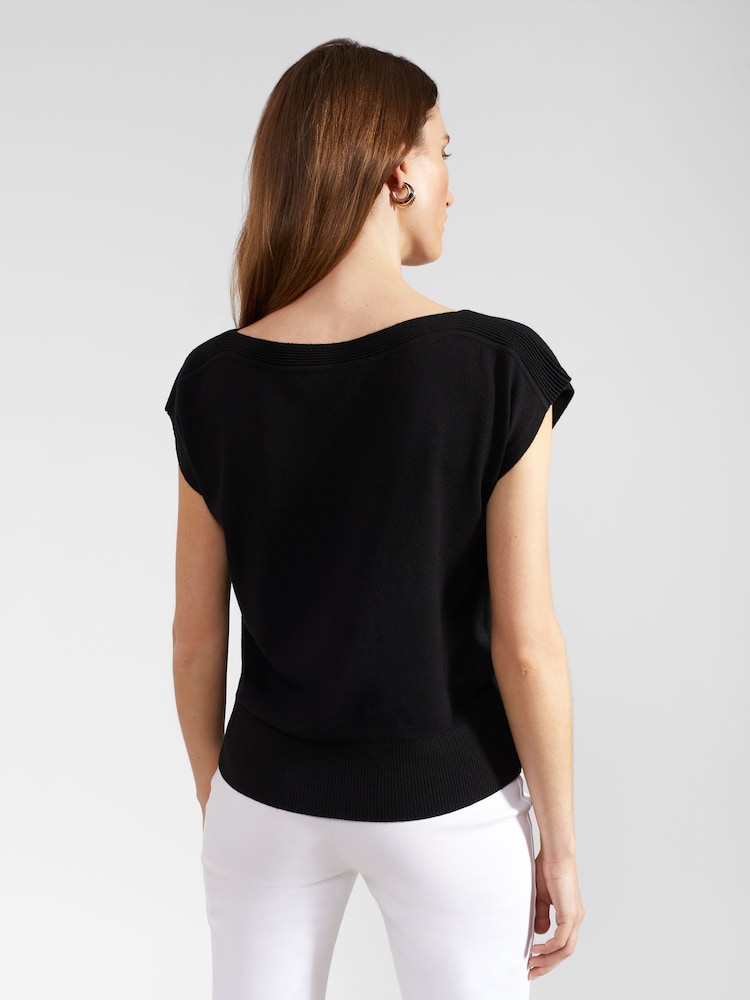 Hobbs Black Knitted Leona Top - Image 2 of 4
