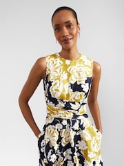 Hobbs Multi Petite Petite 100% Linen Twitchill Dress - Image 3 of 4