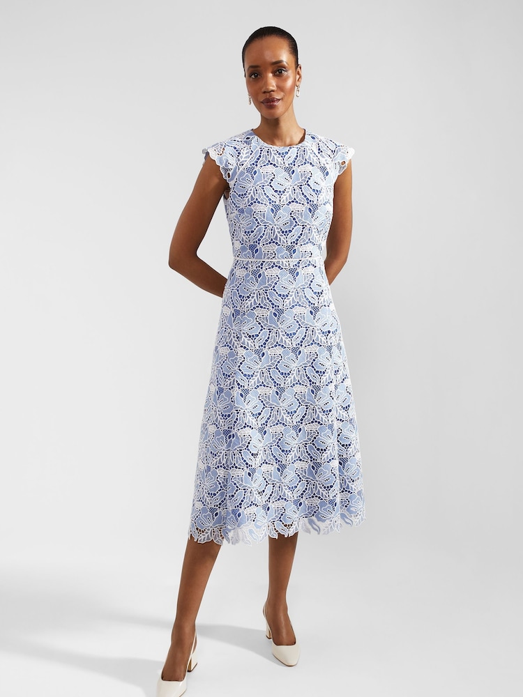 Hobbs Blue Petite Petite Phoebe Dress - Image 1 of 4 Hobbs Blue Petite Petite Phoebe Dress - Image 1 of 4