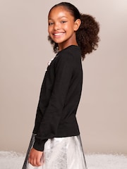 Lipsy Black Jingle Knitted Christmas Jumper (5-16yrs) - Image 4 of 4