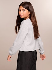 Lipsy Light Grey Christmas Sweatshirt (5-16yrs) - Image 4 of 4