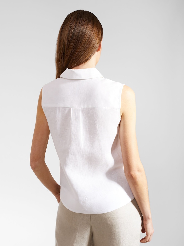 Hobbs White Salem 100% Linen Top - Image 2 of 4