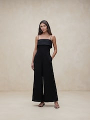 Banana Republic Black Onda Linen Jumpsuit - Image 1 of 5