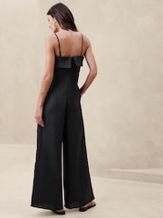Banana Republic Black Onda Linen Jumpsuit - Image 2 of 5
