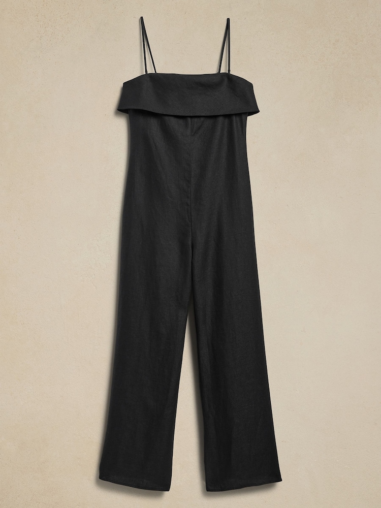 Banana Republic Black Onda Linen Jumpsuit - Image 5 of 5