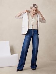 Banana Republic Cream Cotton Twill Waistcoat - Image 1 of 1