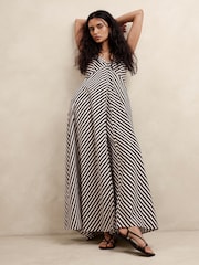 Banana Republic Black Poplin Maxi Dress - Image 1 of 2