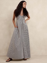 Banana Republic Black Poplin Maxi Dress - Image 2 of 2