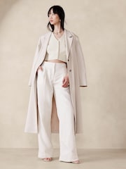 Banana Republic Beige Tencel Linen Cropped Vest - Image 1 of 6