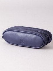 Lila - Lakeland Leder Doppeltes Brillenetui aus Leder - Bild 1 von 5