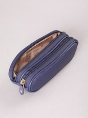 Lila - Lakeland Leder Doppeltes Brillenetui aus Leder - Bild 5 von 5