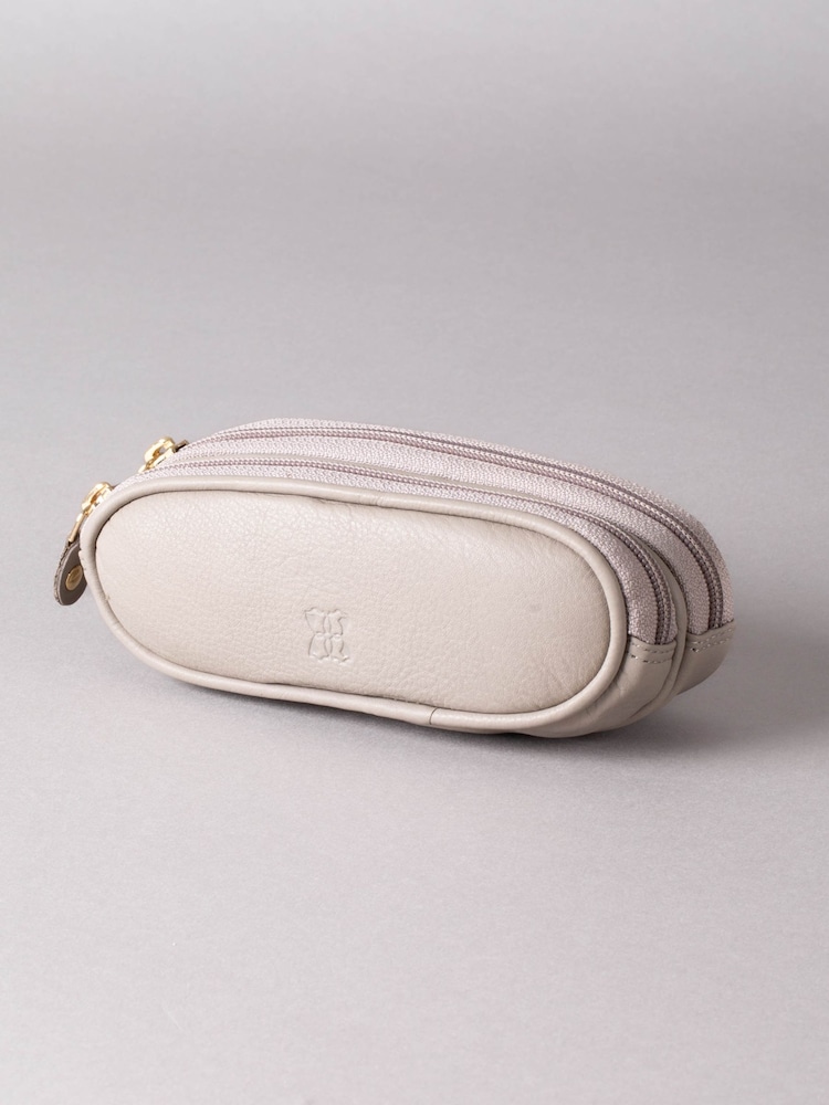 Lakeland Leather Grey Double Glasses Case - Image 1 of 5
