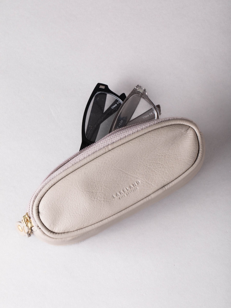 Lakeland Leather Grey Double Glasses Case - Image 2 of 5
