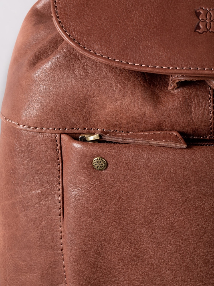 Lakeland Leather Brown Harstone Backpack - Image 4 of 7