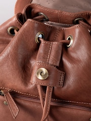 Lakeland Leather Brown Harstone Backpack - Image 5 of 7