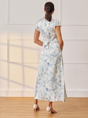 Albaray Cream Shadow Floral Tea Dress - Image 2 of 5
