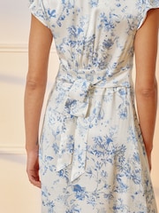 Albaray Cream Shadow Floral Tea Dress - Image 4 of 5