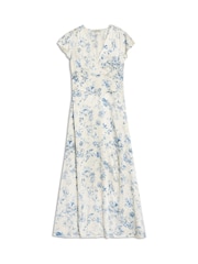 Albaray Cream Shadow Floral Tea Dress - Image 5 of 5