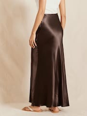 Albaray Satin Brown Skirt - Image 2 of 4