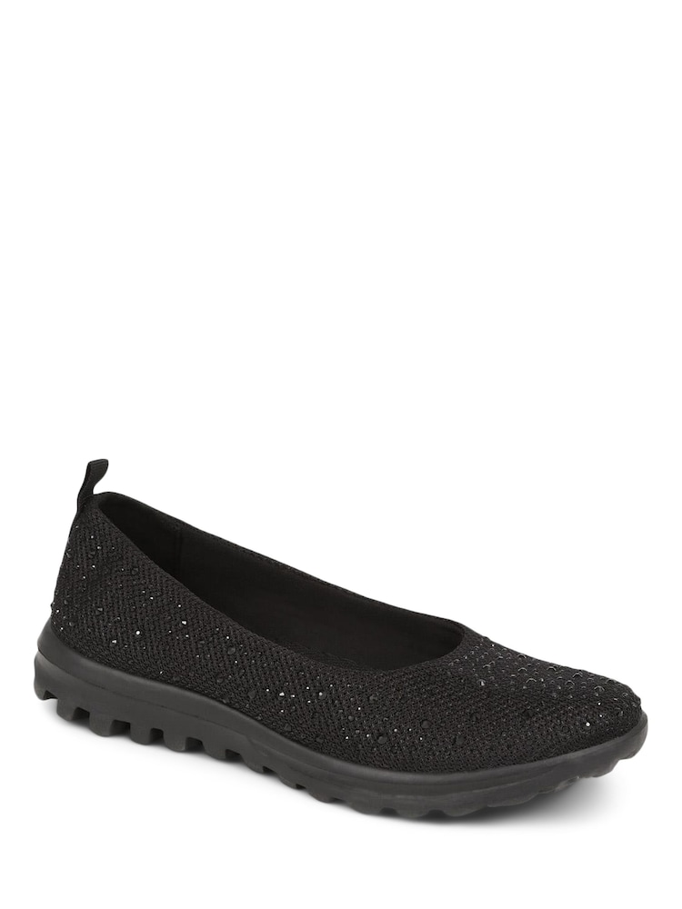 Pavers Black Standard Fit Pavers Lightweight Slip On Pumps - Image 2 of 5