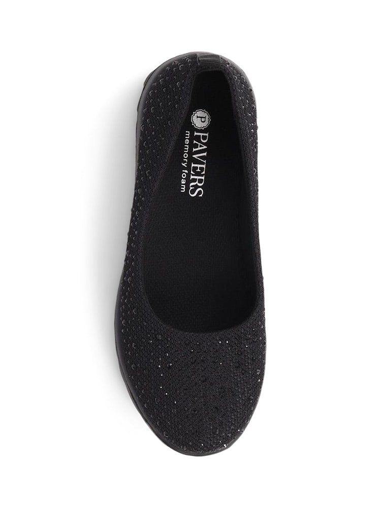 Pavers Black Standard Fit Pavers Lightweight Slip On Pumps - Image 5 of 5