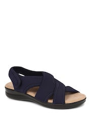 Pavers Navy Blue Touch Fasten Casual Sandals - Image 3 of 6