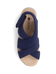 Pavers Navy Blue Touch Fasten Casual Sandals - Image 5 of 6