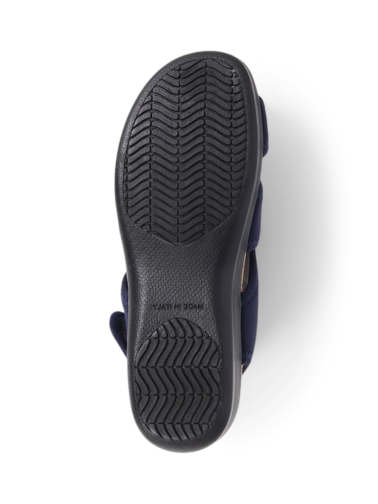 Pavers Navy Blue Touch Fasten Casual Sandals - Image 6 of 6