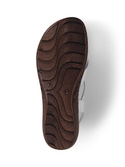 Pavers White Pavers Leather Cross Strap Sandals - Image 5 of 5