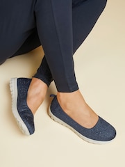 Pavers Blue Standard Fit Pavers Lightweight Slip On Pumps - Image 1 of 6