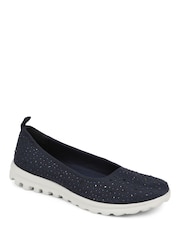 Pavers Blue Standard Fit Pavers Lightweight Slip On Pumps - Image 2 of 6