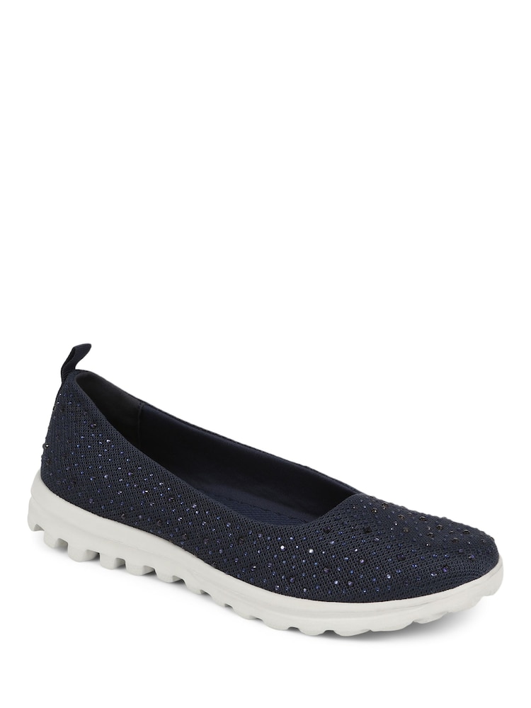 Pavers Blue Standard Fit Pavers Lightweight Slip On Pumps - Image 2 of 6