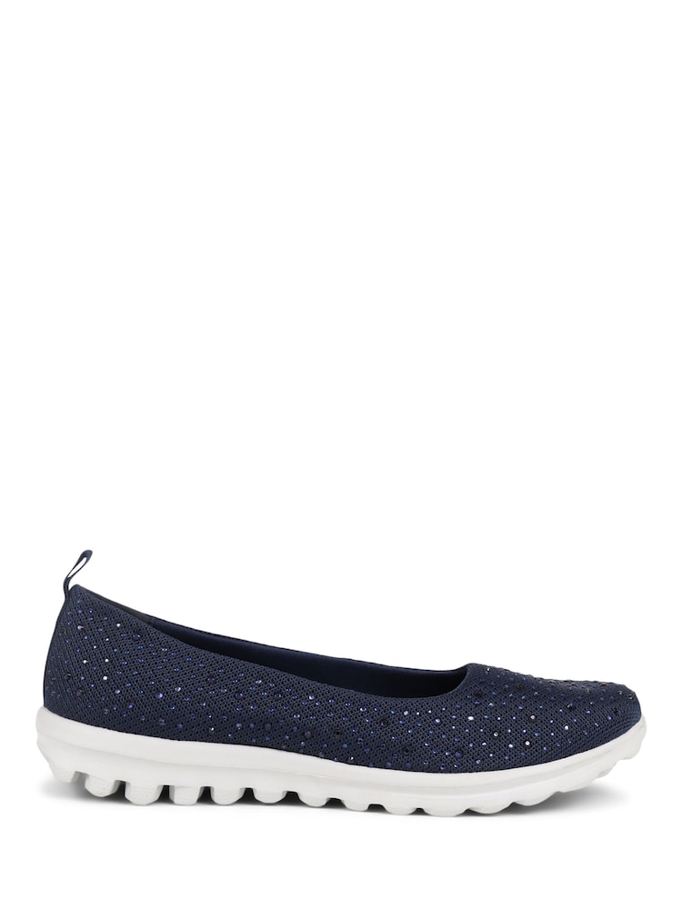 Pavers Blue Standard Fit Pavers Lightweight Slip On Pumps - Image 3 of 6
