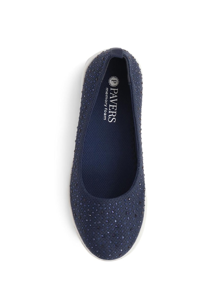 Pavers Blue Standard Fit Pavers Lightweight Slip On Pumps - Image 4 of 6