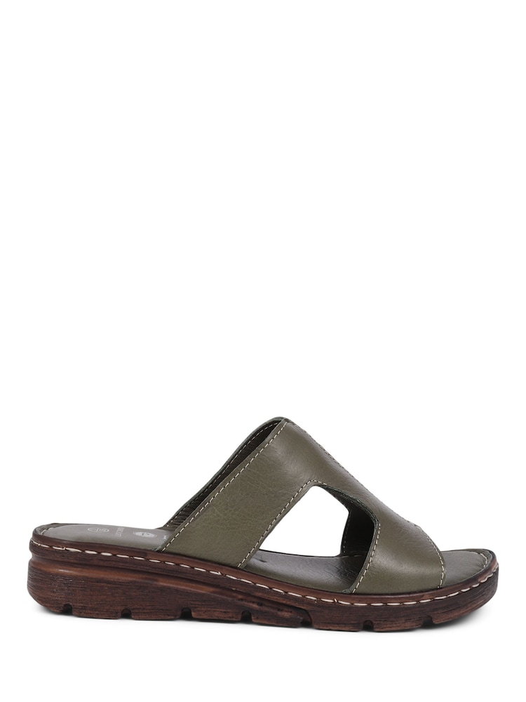 Pavers Leather Slip On Sandals - Image 2 of 5