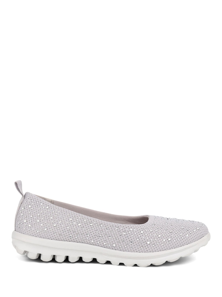 Pavers Grey Standard Fit Pavers Lightweight Slip On Pumps - Image 1 of 5