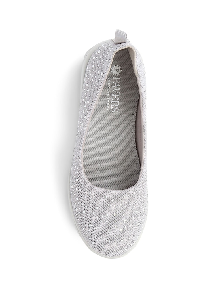 Pavers Grey Standard Fit Pavers Lightweight Slip On Pumps - Image 4 of 5
