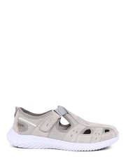 Pavers Grey Pavers Wide Fit Leather Mary Janes Sandals - Image 1 of 5