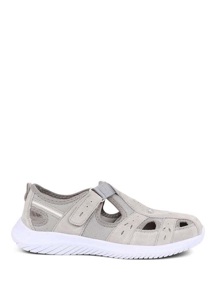 Pavers Grey Pavers Wide Fit Leather Mary Janes Sandals - Image 1 of 5