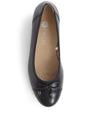 Pavers Leather Block Heel Court Black Shoes - Image 5 of 5