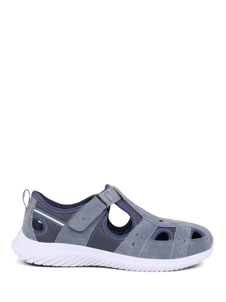 Pavers Blue Pavers Wide Fit Leather Mary Janes Sandals - Image 1 of 5